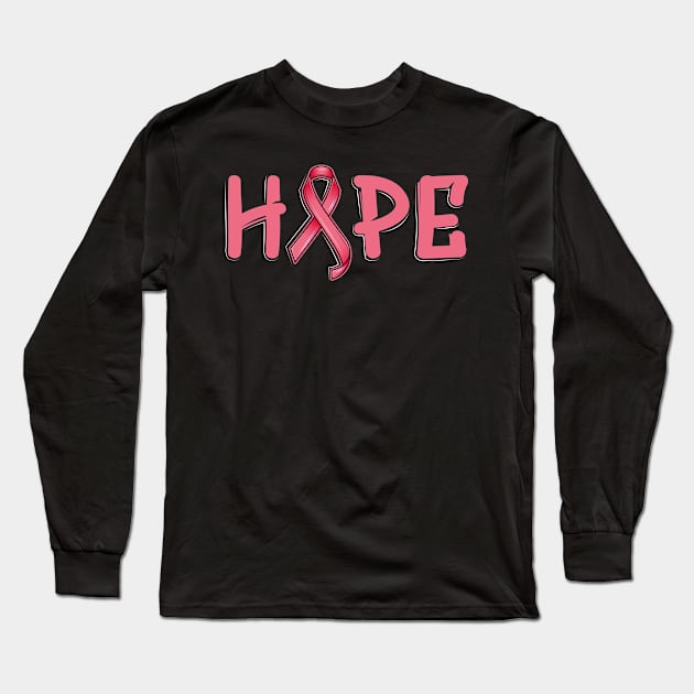 Her Fight is my Fight Gift for a Breast Cancer Fighter Long Sleeve T-Shirt by Mago89